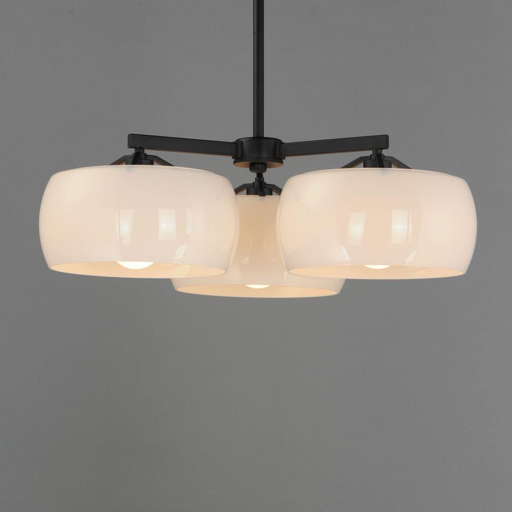 Glazed 3 Light Chandelier 8.25 Inch Tall and 26 Inch Wide by Maxim