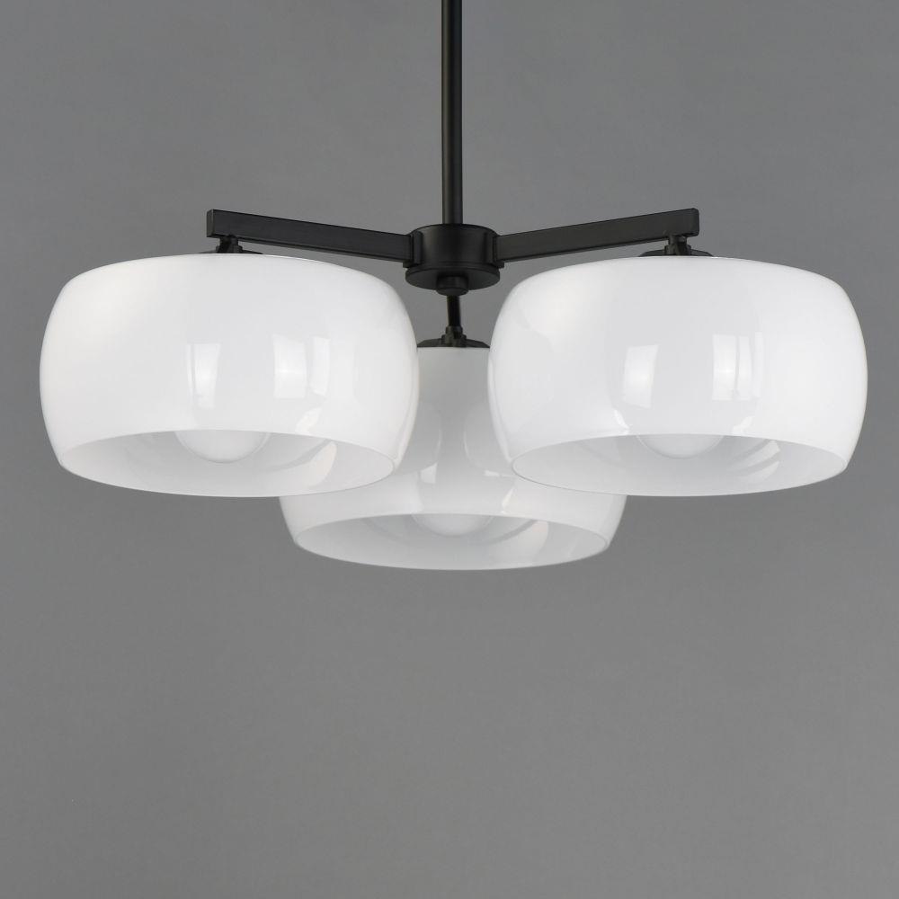 Glazed 3 Light Chandelier 8.25 Inch Tall and 26 Inch Wide by Maxim