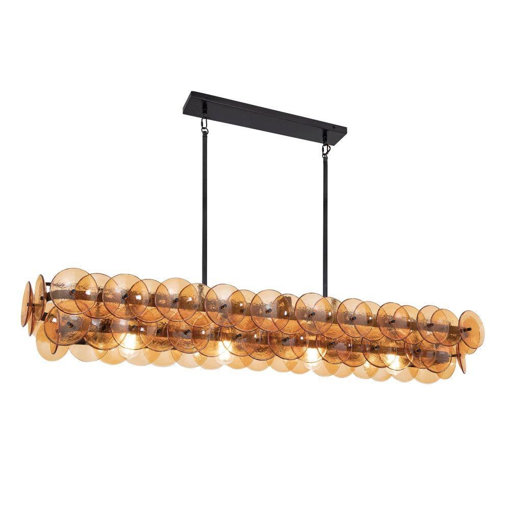 Loren 5 Light Discs Linear Chandelier by Maxim - 21826 - MaximLight