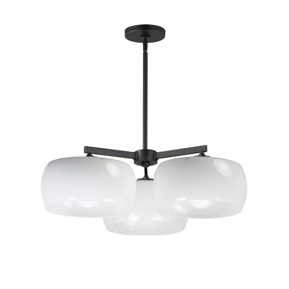 Glazed 3 Light Chandelier 8.25 Inch Tall and 26 Inch Wide by Maxim